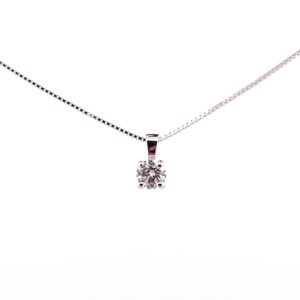 Collana punto luce con diamante brillante centrale - 0.11 ct