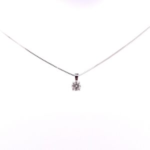 Collana punto luce con diamante brillante centrale - 0.15 ct
