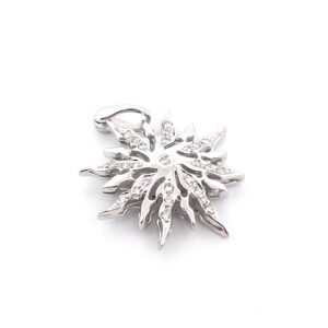 Ciondolo a stella in oro bianco da 18Kt con diamanti brillanti naturali